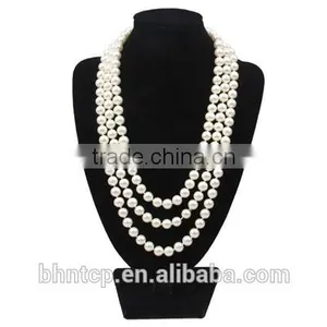 Cheap Ladies Gift 150cm Length Elegant White Imitated Pearl Necklace thumbnail-1