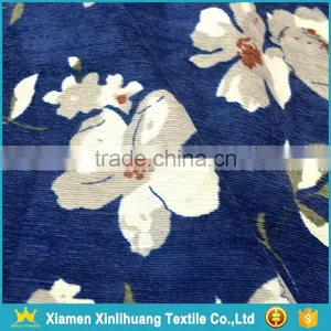 Custom 28 Wale Flower Printed Stretch Corduroy Fabric for Girl Dress thumbnail-3