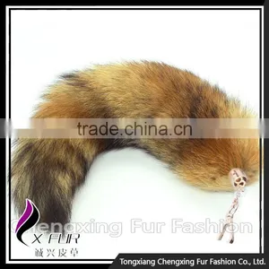 CX-R-42 Lovely Design Key Chain Fox Fur Tail Custom Keychain Bag Decoration thumbnail-2