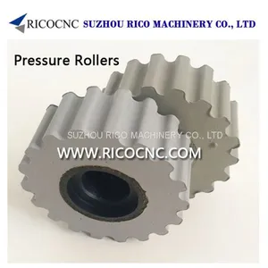 Rubberized Hold Down Edgebander Pressure Rollers Gear Wheels for BIESSE IMA HOMAG SCM Brand Edgebanding Machines thumbnail-2