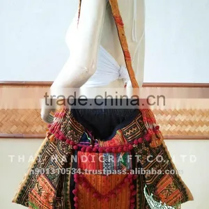Embroidered HMONG Hill Tribe Tote Handmade Hand Bag thumbnail-1