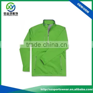 High Quality Shiny 92%polyester 8%spandex Green Color Mens Golf Sweatshirts thumbnail-1