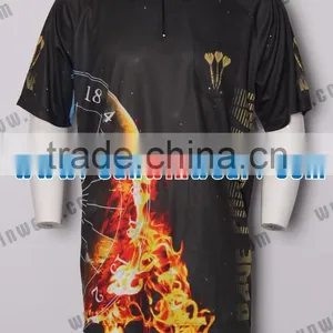 Athletic Colorful Sublimated Darts Jersey Quick Dry Custom Darts Shirt thumbnail-5
