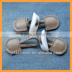 New Arrival Customized High Quality PU Toggle, Fashion Chinese Kot Button thumbnail-1