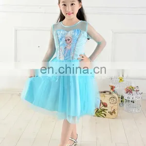 2014 Hot Sale Frozen Elsa Girl Party Dress , Frozen Elsa Dress thumbnail-1