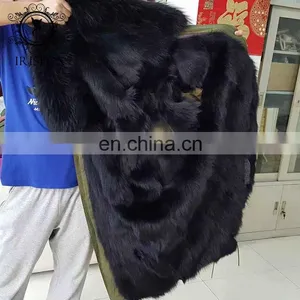 Selling Real Fox Fur Hooded Parka Fur Jacke Fuchs for Men thumbnail-2