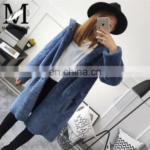 Latest Design Double Face Lamb Skin Female Leather Jacket thumbnail-3