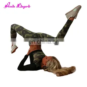 Custom Fashion Seamless Sports Printed Camouflage Yoga Pants Saxy Girl thumbnail-3