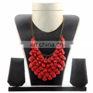 Belly Dance Costume Jewelry -Vinatge Pearl Neckalce Indian Fashion Jewelry thumbnail-5