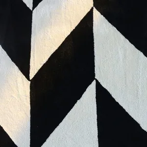 Black And White Color Chevron Pattern Carpet Stereoscopic Area Rugs For Living Room thumbnail-4