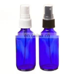2OZ 4OZ 8OZ Cobalt Blue Boston Round GLASS Spray Bottles w/ Fine Mist Spray thumbnail-2