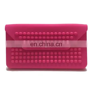 Luxury Clutch Cosmetic Lip Purse Ladies Fashion Rectangle Evening Wallet Custom Silicone Bags thumbnail-2