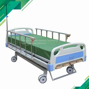 AG-BMS001B Foldable 6-rank Al-alloy Handrails 5 Functions Manual Crank Medical Patient Hospital Bed for Paralyzed People thumbnail-1