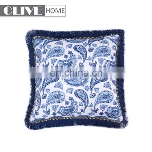 Wholesale Waterproof Custom Digital Printing Woven Macrame Outdoor Cushion Pillow thumbnail-4