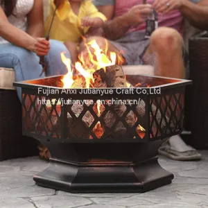 Ceramic Tile Mosaic Parquet Outdoor Rectangular Fire Pit Table thumbnail-5