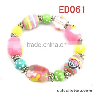 Handmade Christmas Style Glass Bead Bracelet for Europe thumbnail-2