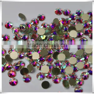 Best Quality Factory Price Wholesale 7big 7small 14 Facets Crystal AB Flatback Hotfix Rhinestone for Nail Art thumbnail-2