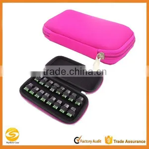 Custom Pink Soft 16 Bottles Essential Oil Carrying Case,high Quality Small Essential Oil Travel Carry Case Bag thumbnail-1