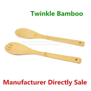Engraved Bamboo Wood Cooking Spatula Set Burned Wholesale /Bamboo Cooking Utensil From CHN thumbnail-2