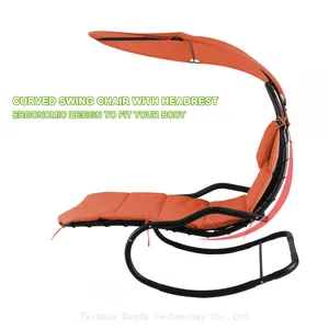 Indoor/Outdoor Orange Color Sun Lounger Hammock Rocking Chair Leisure Swing Hanging Chair thumbnail-4