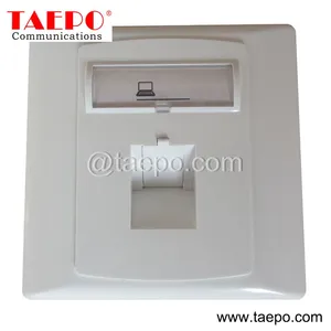 86x86mm German Style 1 Port 2 Port RJ45 Network Face Plates for Outlets From China Factory TAEPO thumbnail-2