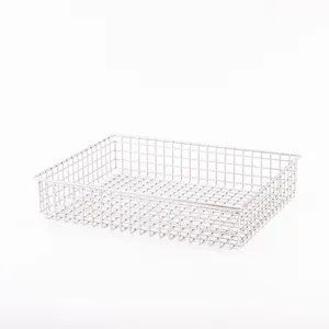Durable 304 Stainless Steel Woven Wire Mesh Storage Basket for Industry thumbnail-2