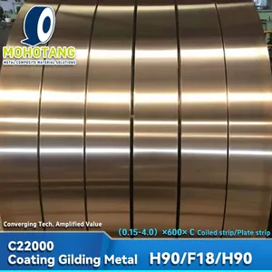 TOMBAC - STEEL - TOMBAC Cuzn10-St-Cuzn10 H90/If/H90 C22000 /If/ C22000 Coating Gilding Metal Brass 90 Clad on Both Sides thumbnail-3