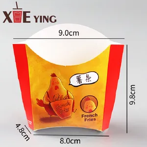 Customized Food Grade Packaging Take Away French Fries Fried Chicken Nuggets Carton Paper Food Packaging Box thumbnail-1