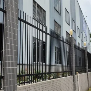 China Supplier Welded Flat Top Aluminum and Wrought Iron Fencing for Gardens thumbnail-5