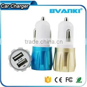 Promotional Wireless 5V 2.1A Mobile Aluminium Dual USB Car Charger for IPhone 6 | for Samsung Portable 12v Car Battery Charger thumbnail-1