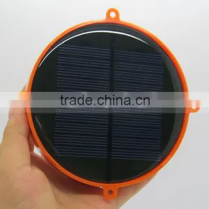 12 LED Orange Round Solar Light Power Bank Phone Charger Camping Hook Lamp thumbnail-2