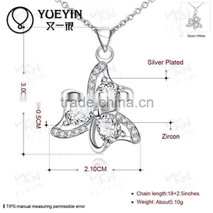 Factory Wholease Fashion Plated Silver Necklace thumbnail-5