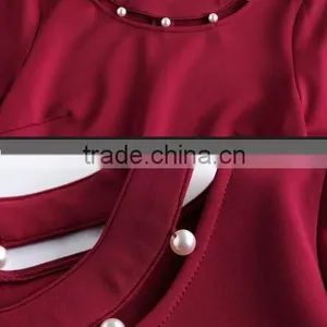 Fashion Office Lady Maxi Beaded Dress thumbnail-6