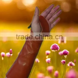 Archery Gloves Brown Color Leather Arm Guard For Archery Target thumbnail-1