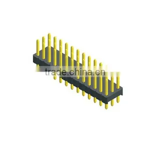 2.54mm Pitch 10pin Male Connector Triple Rows DIP thumbnail-1