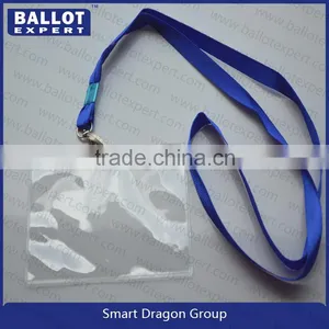 Custom Transparent PVC Suit Hang Tag,Soft Lanyard Name Tag thumbnail-1
