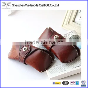 High Quality Portable Genuine Leather Eyeglass Case thumbnail-1