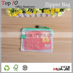 Cheap PVC Lattice Clear Zippper Bag for Stationery thumbnail-2
