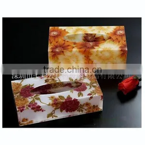 White Clear Acrylic Tissue Box Holder QCY-TB-7 thumbnail-1