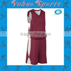 Red White Basketball Jersey Uniform With Black Name and Number thumbnail-5