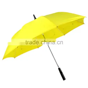 64LEDs Embeded Fully-automatic LED Light Rain Umbrella 23" 3Modes Flashlight Long-handled AAA Battery Torch Yellow Color thumbnail-5