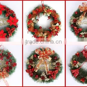 China Factory Plastic Custom Christmas Wreath / PVC Wreath / PE Wreath for Chirstmas thumbnail-3