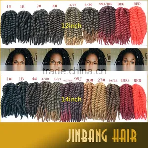 New Premium Synthetic Hair Extension Ombre Color 2x Havana Mambo Twist Crochet Braid Hair thumbnail-1