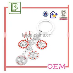 Silver Plated Metal Keychain Ring thumbnail-1