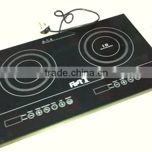 SuGoal Crystal Plate Commercial Electric 2 Double Burner Induction Cooker thumbnail-1