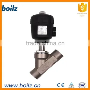 Y Type Angle Structure Pneumatic Welding Type Angle Valve With Plastic Cylinder thumbnail-1