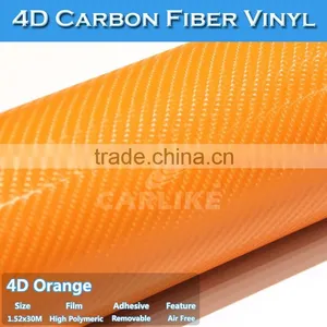 SINO Factory Color Change Automobile Stickers Orange PVC Carbon Fiber Vinyl thumbnail-3