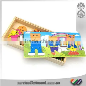 Wooden Bear Dress Family Animal Puzzle for Kids thumbnail-1