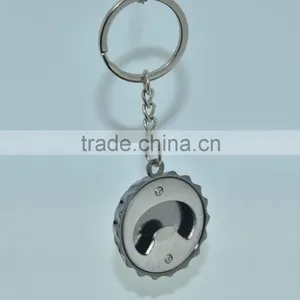 Modern Design Bottle Cap Shape Keychain Bottle Opener thumbnail-5