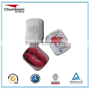 High Quality Guangzhou Small Rectangle CMYK Hinged Travel Pill Mint Card Tin Box thumbnail-1